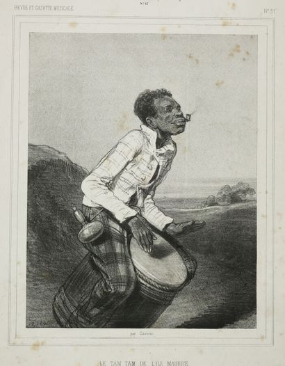 null ILE MAURICE - "Le Tam Tam de l'Île Maurice". 1843-1844. Lithographié par GAVARNI...