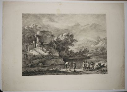 null DE BOISSIEU Jean-Jacques (Lyon 1736 - 1804) - "The Tower of Metellus". Etching,...