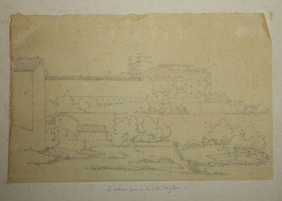 null ITALY - ROME - 3 DRAWINGS in pencil on paper of which one representing the VATICAN...