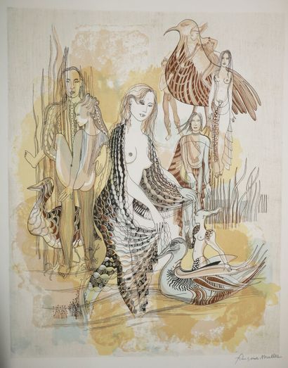 null MULLER Françoise (née en 1949) - [Rêve fantastique]. Lithographie imprimée en...