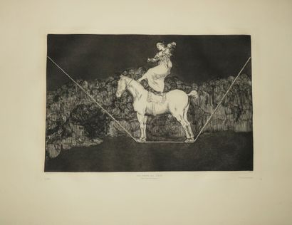 null GOYA Y LUCIENTES Francisco José (1746 - 1828) - "Una reina del circo". Eau-forte....
