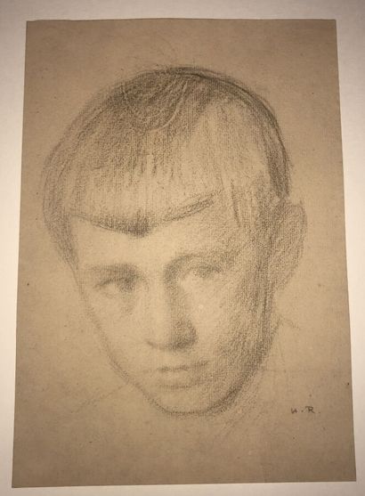 null ROYER Henri-Paul (XIXème) - 2 DESSINS représentant des Portraits d'enfant. Chacun...
