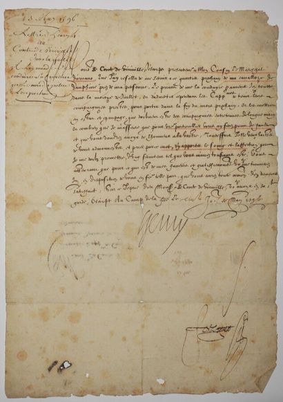 null LETTRES & PARCHEMINS - Réunion de divers manuscrits sur papier et parchemin...