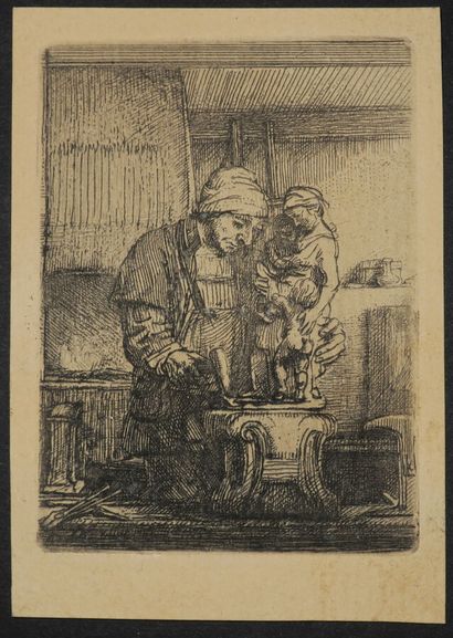 null REMBRANDT H. van Rijn Leiden (by or after) (1606 - 1669) - Meeting of 5 engravings:...