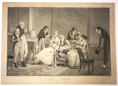 null DEBUCOURT Philibert Louis (1755 - 1832) - Reunion of 2 pl. : "Les visites" &...