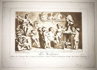 null PARIZEAU Philippe-Louis (Paris 1740 - 1801) - "Sculpture (represented by a group...