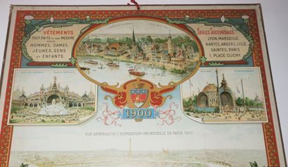 null RARE CALENDRIER BELLE JARDINIERE de 1900 illustré de diverses VUES DE PARIS...