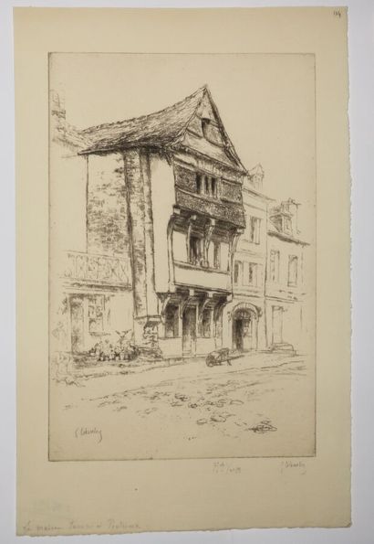null LEHEUTRE Gustave (1861 - 1932) - Meeting of 5 etchings: 1-"The three boats (Brittany)"....