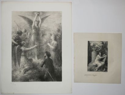 null FANTIN LATOUR Henri (1836 - 1904) - Réunion de 2 lithographies: 1-"A Berlioz"....