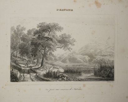 null DAUBIGNY Charles François (1817 - 1878) - Réunion de 4 gravures: 1-"Soleil couchant"....