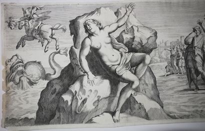 null CESIO Carlo (1622 - 1682) - "Perseus and Andromeda". 1656. Etching and burin...