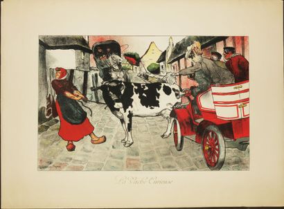 null FAURE DUJARRIC Louis Lucien (1872 - 1943) - "La vache curieuse" (automobile)....