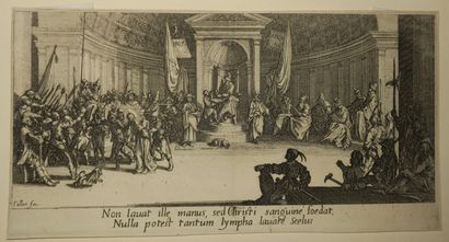 null CALLOT Jacques (1592-1635) - "La Condamnation à mort". Eau-forte originale....