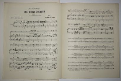null CARRIERE Eugène (1849 - 1906) - Réunion de 2 lithographies et 1 partition de...