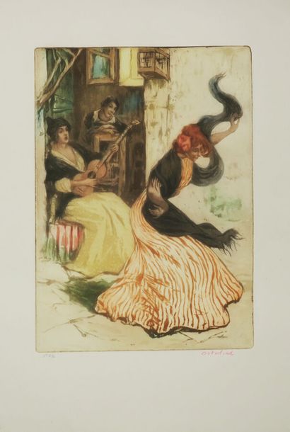 null ÖSTERLIND Allan (1855 - 1938) - Réunion de 2 gravures: 1-"Cigarreras". 1904....