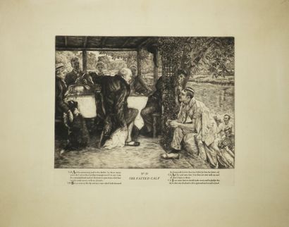 null TISSOT James (1836 - 1902) - Réunion de 2 gravures: 1-"Couverture pour Le retour...
