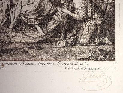 null SUBLEYRAS Pierre (1699 - 1749) - "Marie Madelaine essuyant les pieds du Christ...