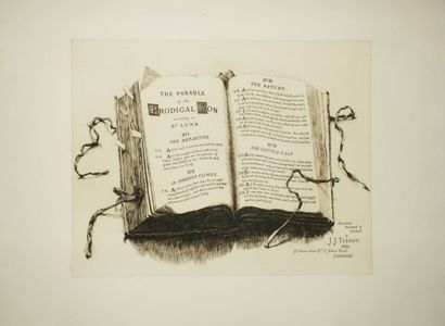null TISSOT James (1836 - 1902) - Réunion de 2 gravures: 1-"Couverture pour Le retour...