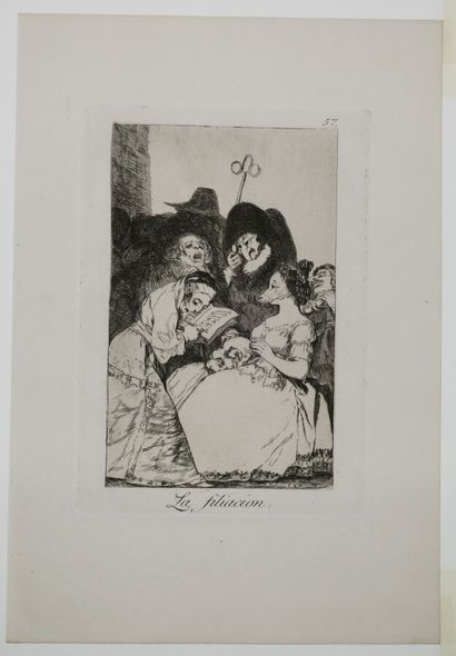 null GOYA Y LUCIENTES Francisco José (1746 - 1828) - "La filiacion", Pl. 57 de la...