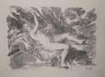 null FANTIN LATOUR Henri (1836 - 1904) - Meeting of 4 lithographs: 1-"Baigneuses"....