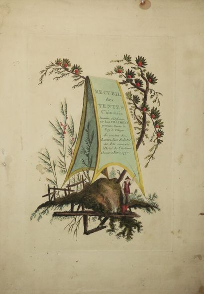 null PILLEMENT Jean (d'après) (1728 1808) - "Frontispice du Recueil des Tentes Chinoises...
