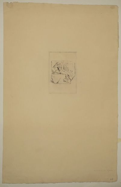 null ROPS Félicien (1833 - 1898) - Réunion de 5 gravures: 1-"Vénus milita". Papier...