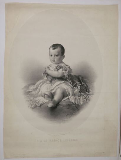 null PORTRAIT de S.A. le PRINCE IMPERIAL. 1857. Lithographié par LEON-NOËL, d'après...
