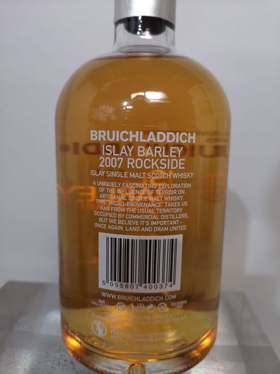 null 1 bouteille SCOTCH WHISKY BRUICHLADDICH Single Malt "ISLAY BARLEY Rockside"...