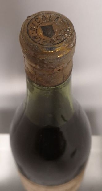 null 1 bottle Marc de BOURGOGNE Year 1960 - Ets. NICOLAS Label slightly stained and...