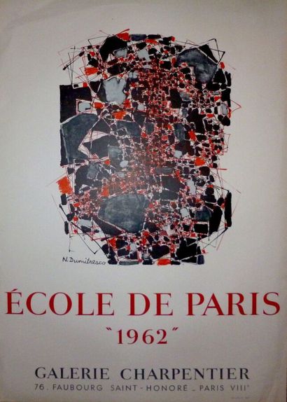 null DUMITRESCO Natalia Affiche lithographie 1962Réalisée pour une exposition à Paris...