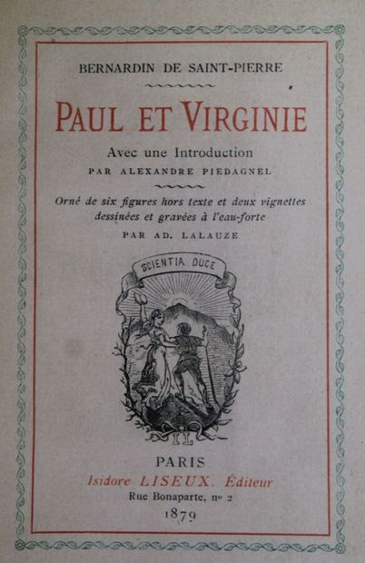 null - BERNARDIN DE SAINT-PIERRE: Paul and Virginie. Illustrations by LALAUZE. Paris,...