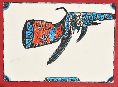 ART BRUT - André ROBILLARD (né en 1923) -...