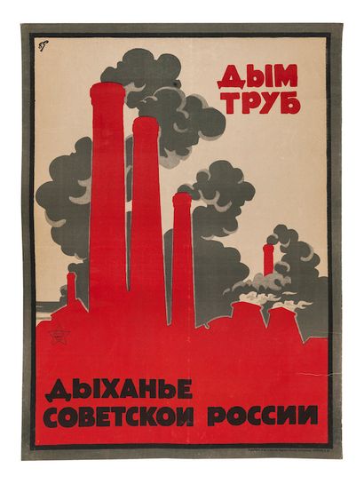 R. Barnik. Poster Smoke from the chimneys...