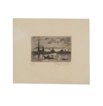 null Elisabeth de Krouglikoff
• Huit feuillets (18 x 24 cm) d'un album avec croquis...