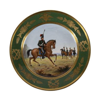 Plate with military theme (cavalry). Saint...