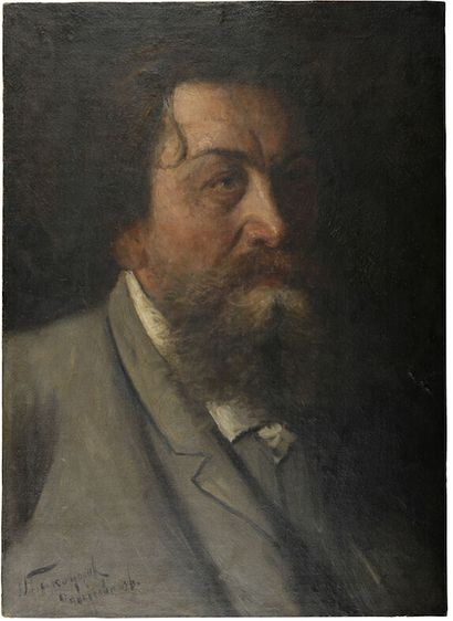 null Nicolas Bikadoroff. Portrait de Dmitry Kouvchinnikov. Davydkovo. 1886.
Papier...