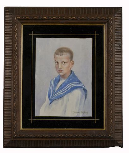null Elena Samokiche-Soudkovskaïa. Portrait d'un garçon. Vers 1900.
Aquarelle sur...