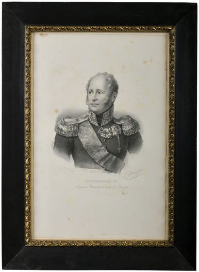 null Delpech, lithographer, after Bazin young. Alexander I, Autocrat Emperor of all...