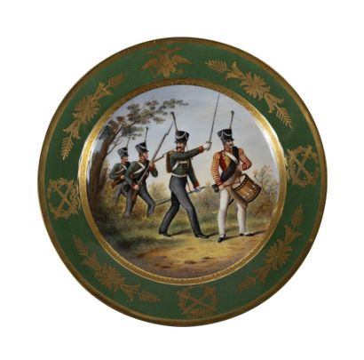 Plate with military theme (infantry). Saint...