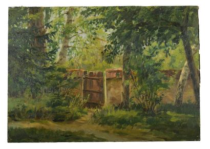 null C. Denissoff. Deux paysages. 1926.
Huile sur carton. 16 x 22 cm. Signés, datés...