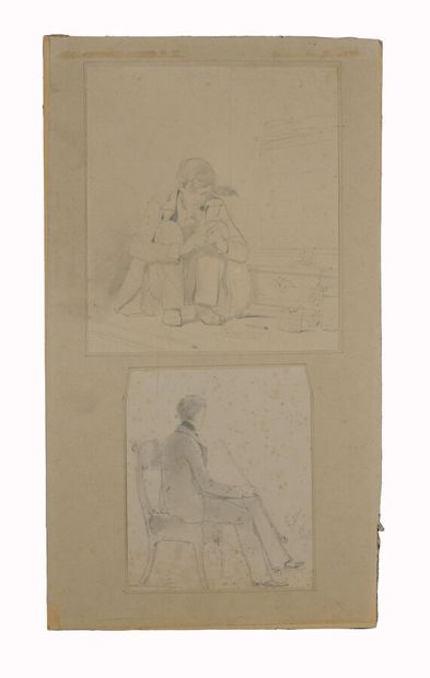 null Alexei Filippovich Chernyshev (1824-1863). Two sketches of a young man. About...