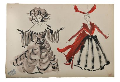 null Pavel Tchelitchew. Sketches of costumes for the play "Ondine" by Jean Giraudoux....