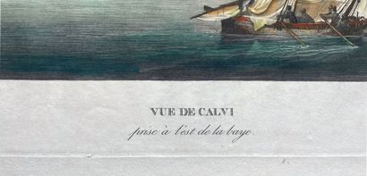 null (CORSE - 20 - CALVI) - [ Vue de Calvi prise à l'est de la baye] - début XIXème...