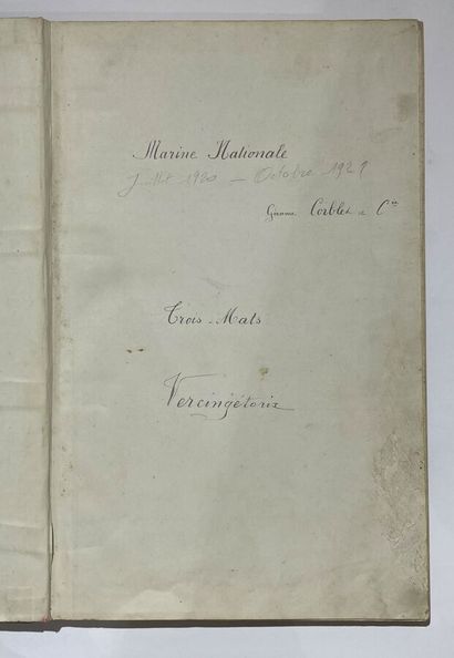 null (MARINE) - CORBLET & CIE - [ Trois mats Le Vercingétorix ], Paris, 1820. Registre...