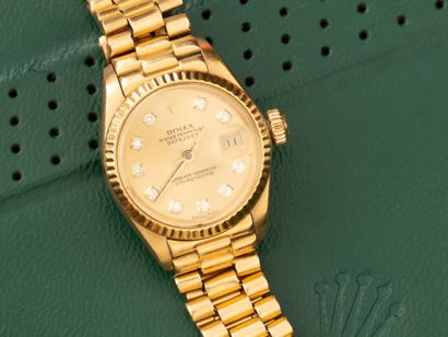 null "ROLEX, montre bracelet de dame Oyster Date Just enOyster Perpetual Datejust...