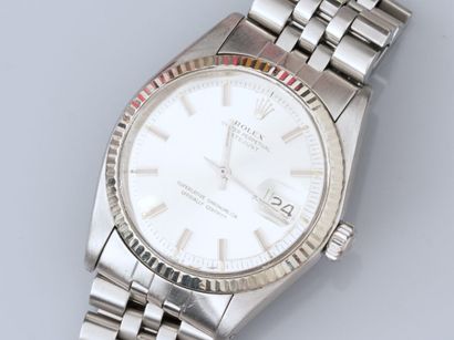 null "ROLEX
Oyster Perpetual Datejust
Reference 1601
City watch in steel with automatic...
