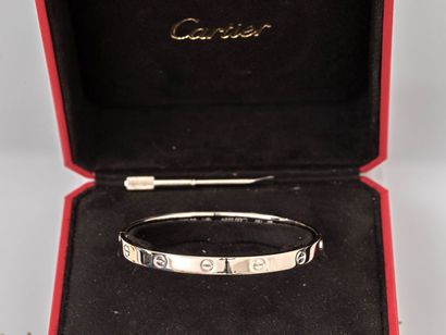 CARTIER, bracelet Love en or gris 750°/°°(18K),...