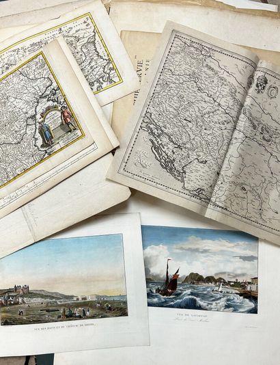 null STRONG LOT OF OLD MAPS & VIEWS. Various formats and periods. Condition A/C