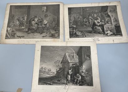 null LOT OF ENGRAVINGS AND DRAWINGS - More than 30 pieces including 1 EYE TROPHY,...