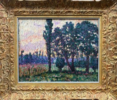 null Impressionist school End of the XIXth or Beginning of the XXth Century : " Landscape...